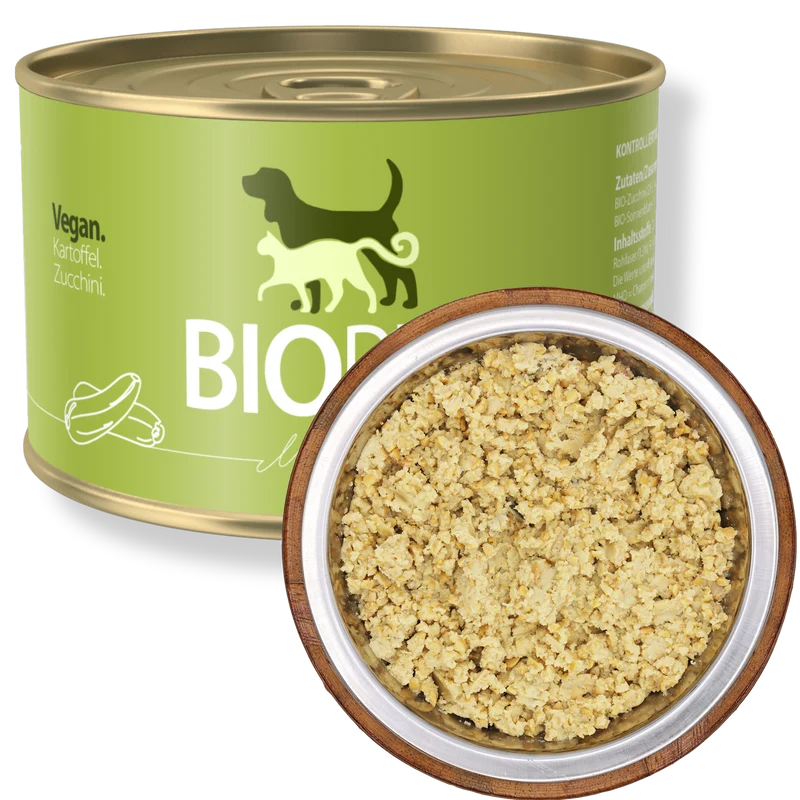 Bio-Feuchtfutter - Vegan, Kartoffel & Zucchini für Hunde
