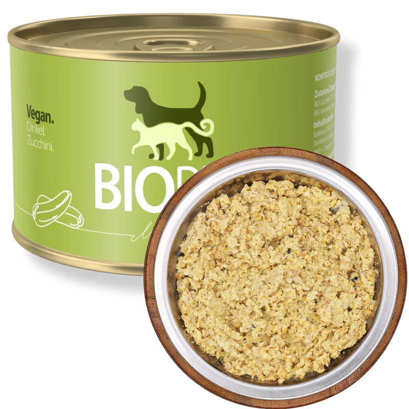 Bio-Feuchtfutter - Vegan, Dinkel & Zucchini für Hunde