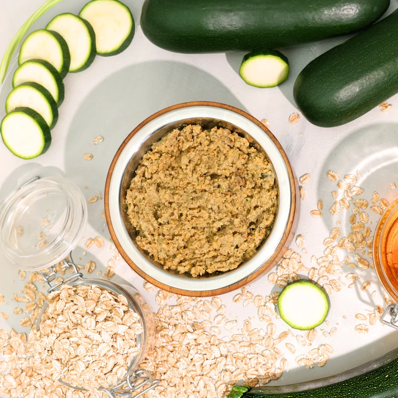Bio-Feuchtfutter - Vegan, Dinkel & Zucchini für Hunde
