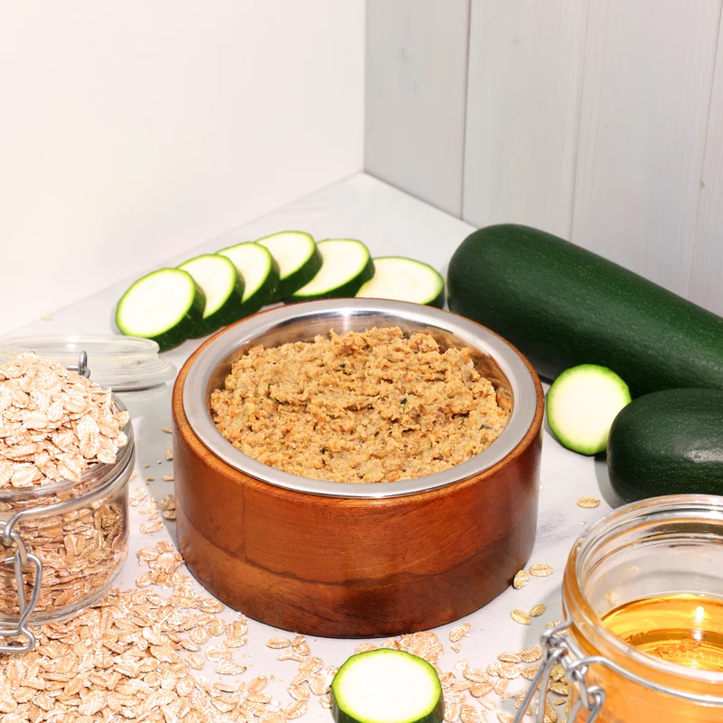 Bio-Feuchtfutter - Vegan, Dinkel & Zucchini für Hunde