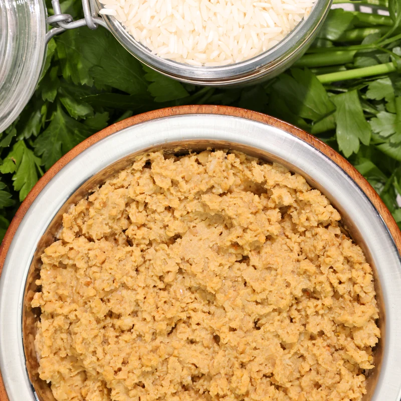 Bio-Feuchtfutter - Vegan, Reis & Karotten für Hunde