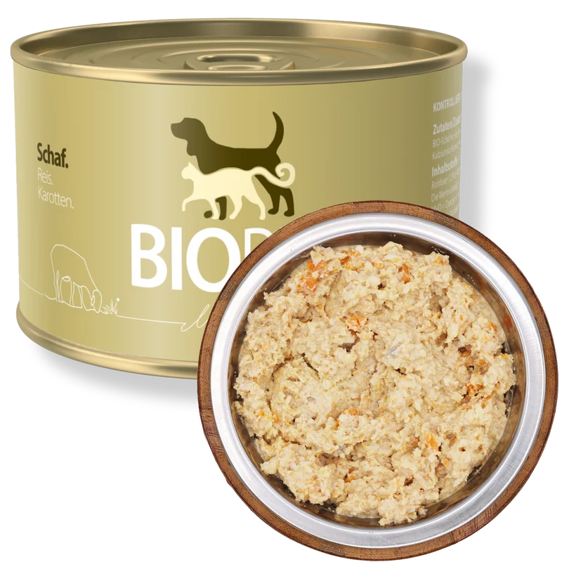 Bio-Alleinfutter - Schaf, Reis & Karotten für Hunde