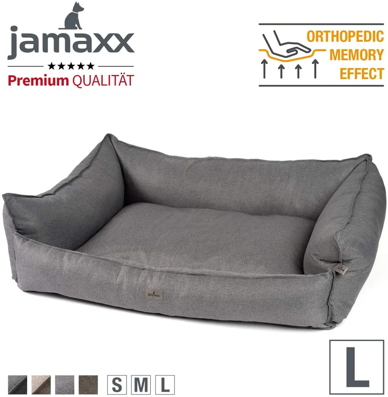PDB2018 | LUXURY Hundebett / Hunde-Sofa, orthopädisch, extra-hohe Seiten, OEKOTEX Bezug, waschbar