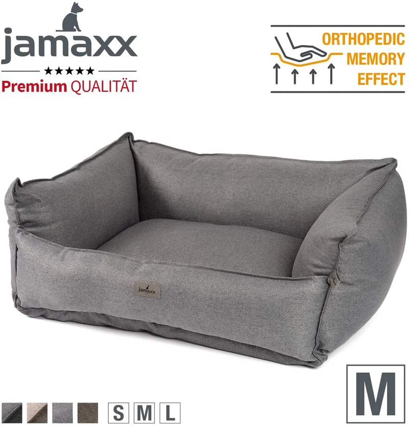 PDB2018 | LUXURY Hundebett / Hunde-Sofa, orthopädisch, extra-hohe Seiten, OEKOTEX Bezug, waschbar