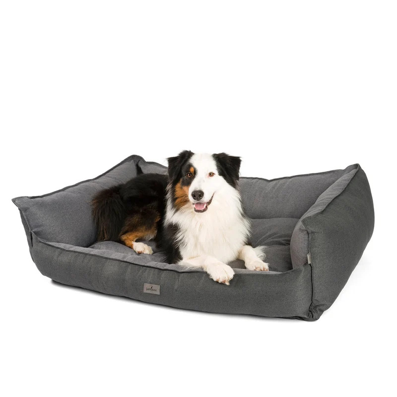 PDB2018 | LUXURY Hundebett / Hunde-Sofa, orthopädisch, extra-hohe Seiten, OEKOTEX Bezug, waschbar