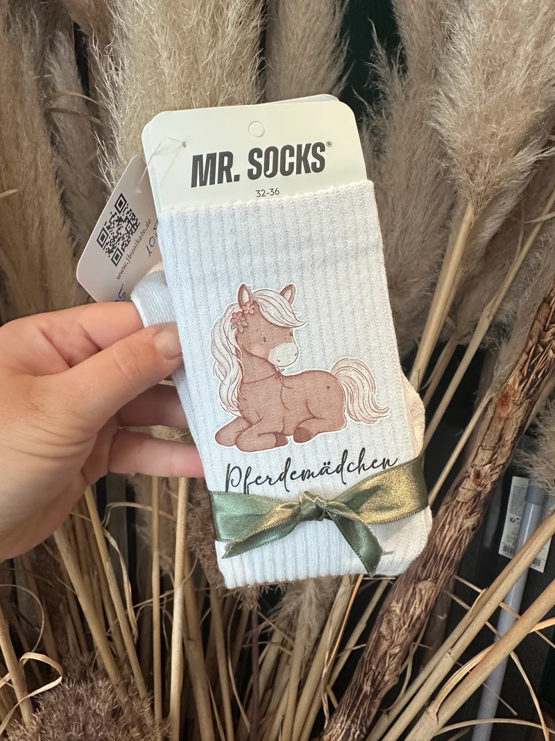 Kindersocken 'Pferdemädchen' mit Pferdemotiv