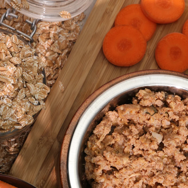Bio-Alleinfutter - Huhn, Dinkel & Zucchini für Hunde