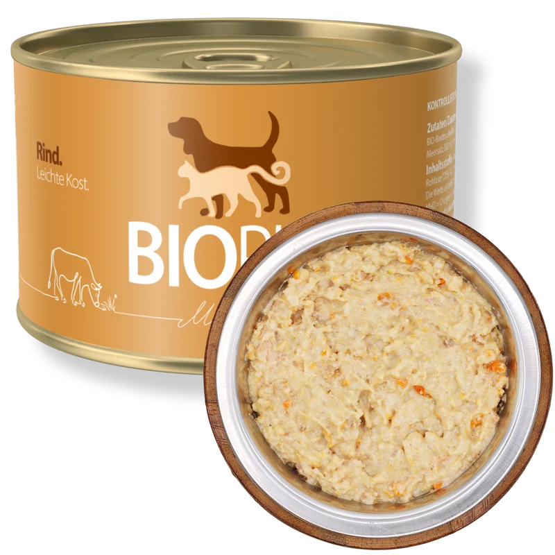 Bio-Alleinfutter - Rind, Leichte Kost für Hunde