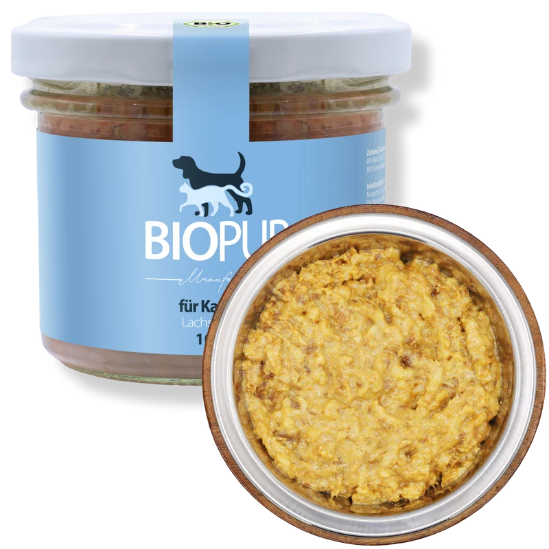Bio-Alleinfutter Lachs & Reis für Katzen