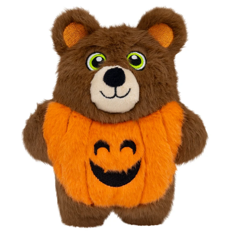 KONG Halloween Snuzzles – weiches Hundespielzeug mit Quietscher (Fledermaus oder Kürbis)