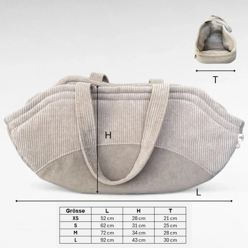 Hundetaschenkörbchen Oki | Taupe | XS - L