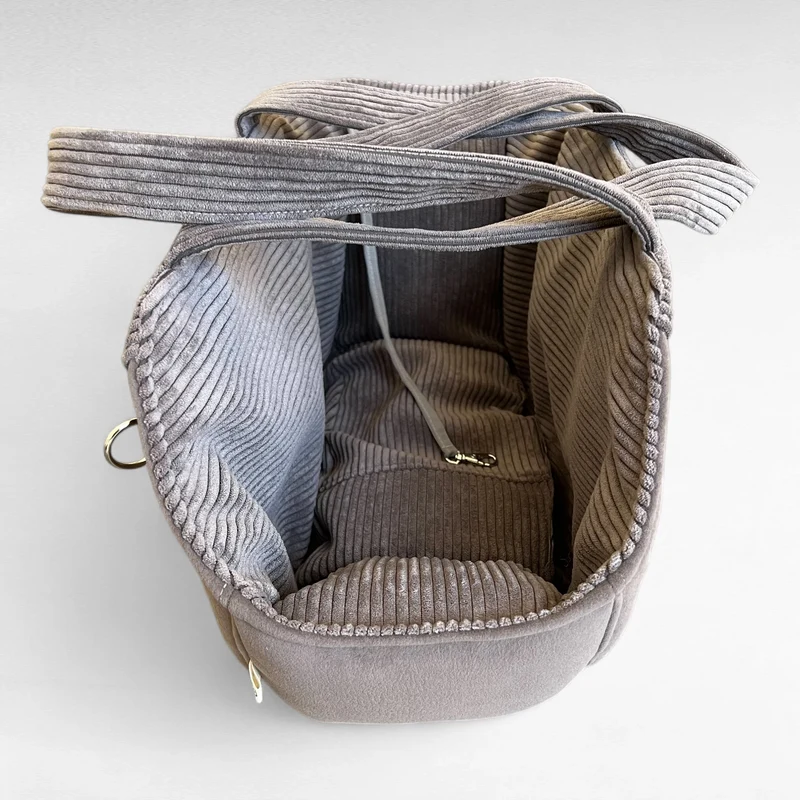 Hundetasche Mika | Hundetragetasche & Körbchen bis 5 kg | Taupe