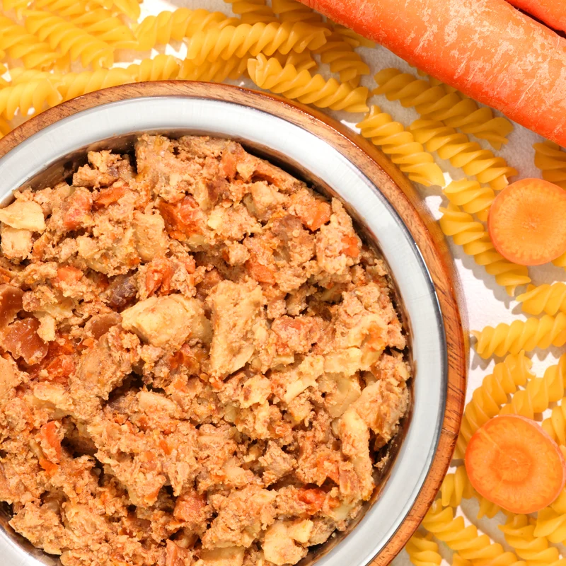 Bio-Alleinfutter - Rind, Nudeln & Karotten für Hunde