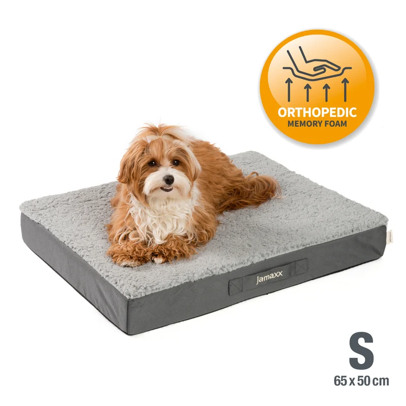 PDB1012 | Orthopädische Hundematte mit Lammfell-Imitat, waschbar, S/M/L, 4 Farben