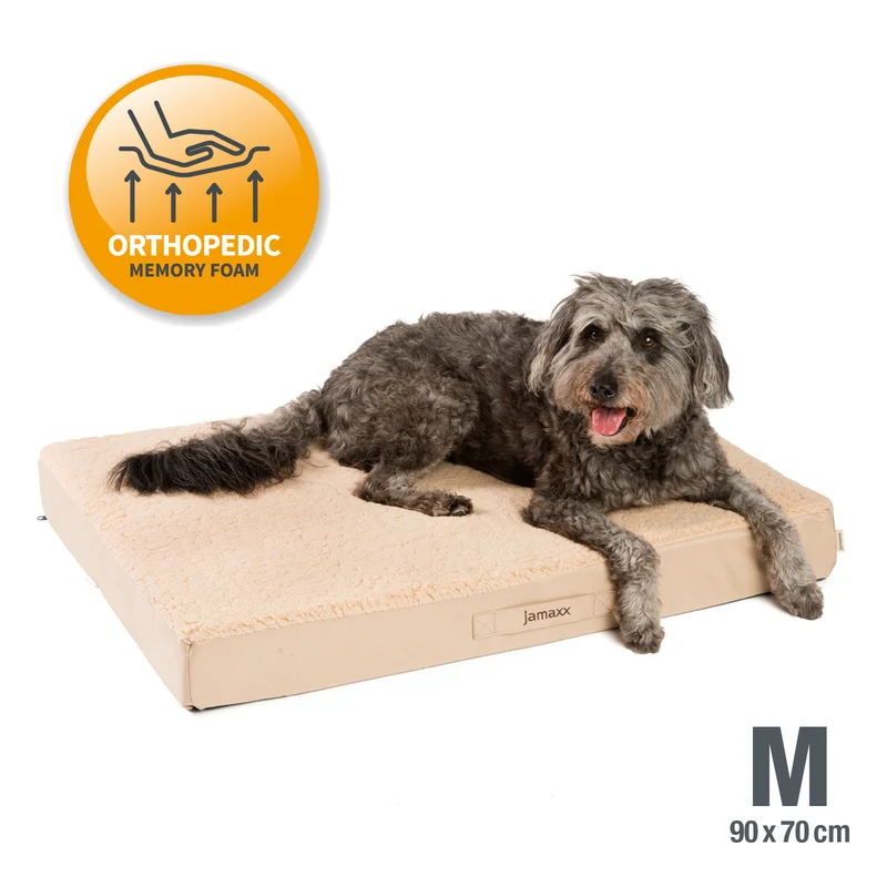 PDB1012 | Orthopädische Hundematte mit Lammfell-Imitat, waschbar, S/M/L, 4 Farben