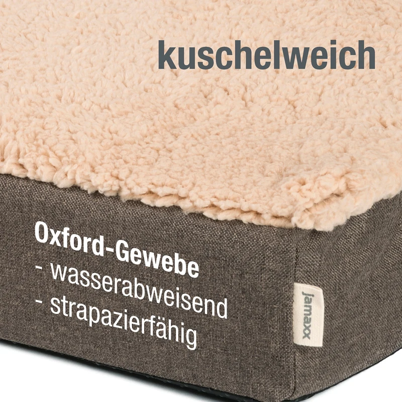 PDB1012 | Orthopädische Hundematte mit Lammfell-Imitat, waschbar, S/M/L, 4 Farben