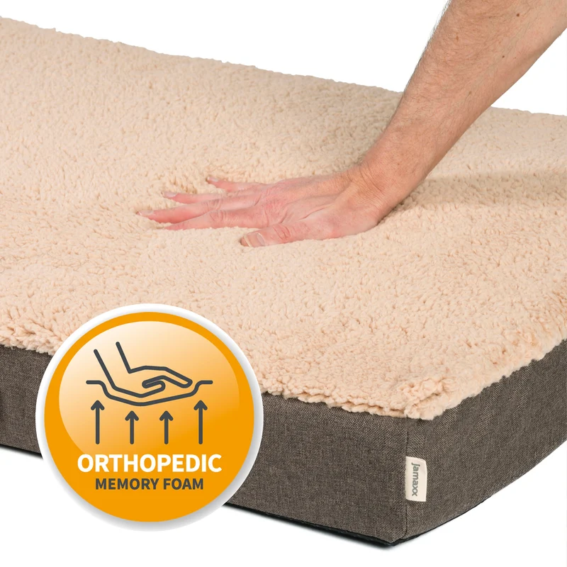PDB1012 | Orthopädische Hundematte mit Lammfell-Imitat, waschbar, S/M/L, 4 Farben