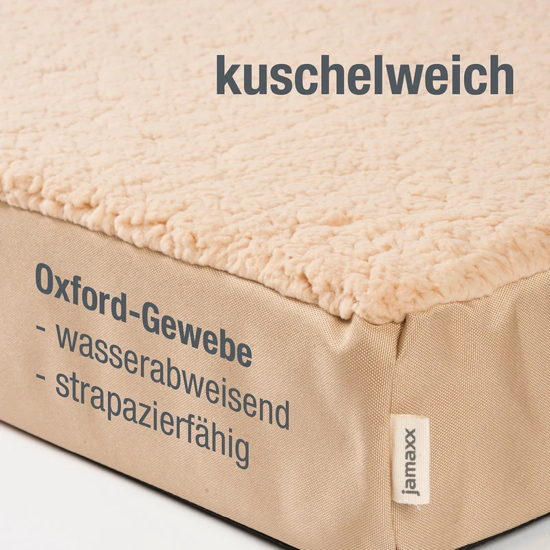 PDB1012 | Orthopädische Hundematte mit Lammfell-Imitat, waschbar, S/M/L, 4 Farben