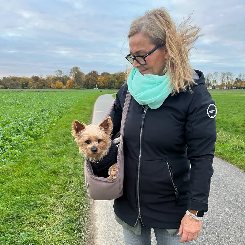 Hundetasche Mika | Hundetragetasche & Körbchen bis 5 kg | Beige