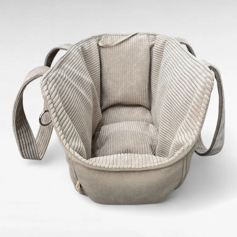 Hundetasche Mika | Hundetragetasche & Körbchen bis 5 kg | Beige