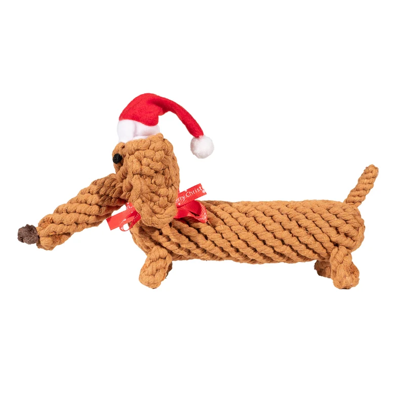Hundespielzeug Santa Sausage - der Weihnachtsdackel