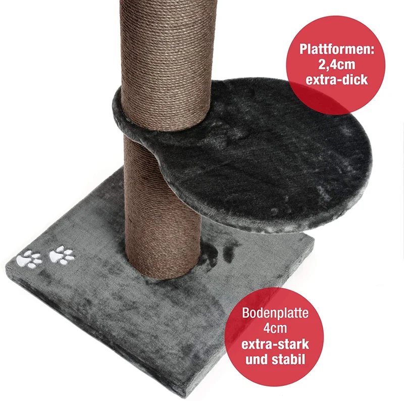 PCT6001 | Premium XL Kratzbaum, 155cm, besonders stabiler Kletterbaum