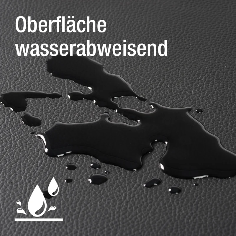 PDB1017, Premium Hunde-Matratze, Deluxe Kunstleder, 2-Lagen Orthopädische HundeMatte ★ Memory Foam, S/M/L, braun grau schwarz
