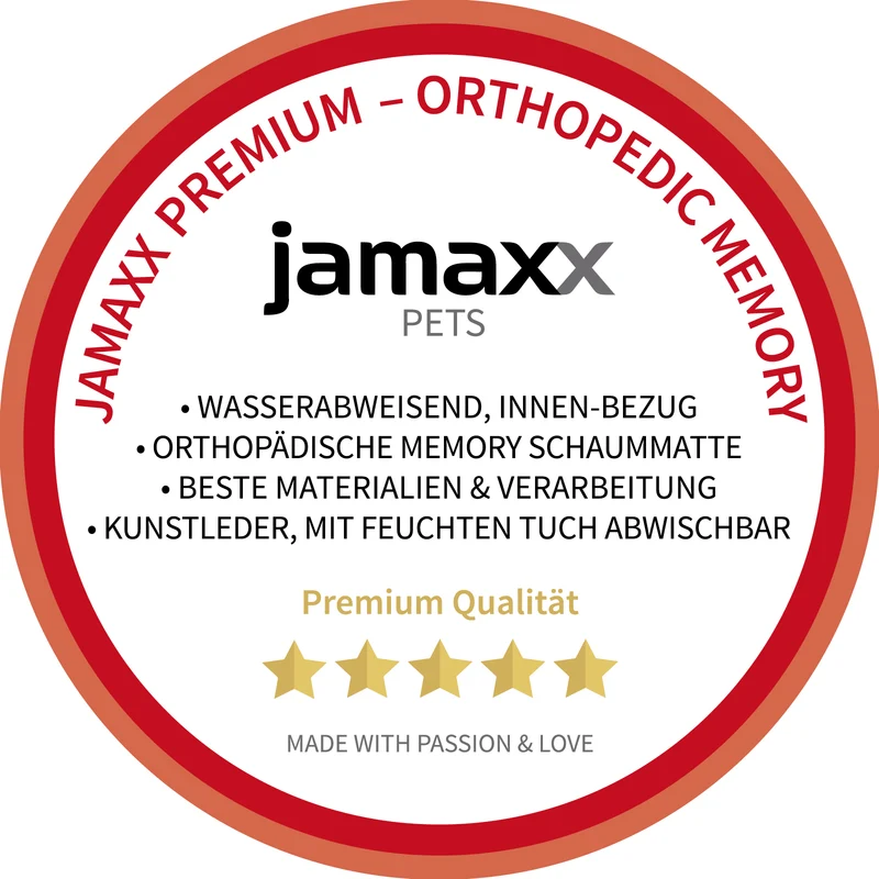 PDB1017, Premium Hunde-Matratze, Deluxe Kunstleder, 2-Lagen Orthopädische HundeMatte ★ Memory Foam, S/M/L, braun grau schwarz