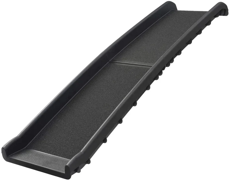 B-Ware - Hunderampe [PDR1-X] Hunderampe Auto klappbar Kunststoff leicht stabil max 90 kg, Anti-Rutsch, 156x40 cm faltbar, Kofferraum Einstiegshilfe, gelenkschonende Hunde-Treppe für große und schwere Hunde