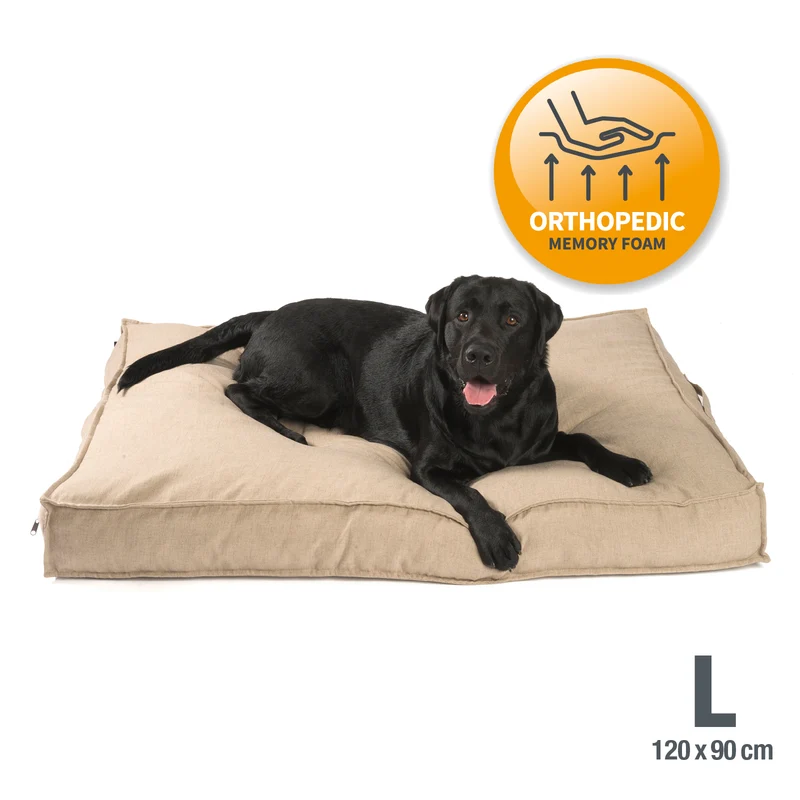 PDB1005 | Premium Hundekissen, waschbar, Leinen-Optik, S/M/L, 8 Farben