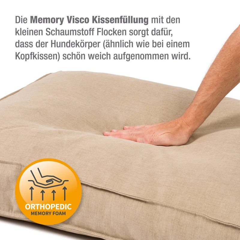 PDB1005 | Premium Hundekissen, waschbar, Leinen-Optik, S/M/L, 8 Farben