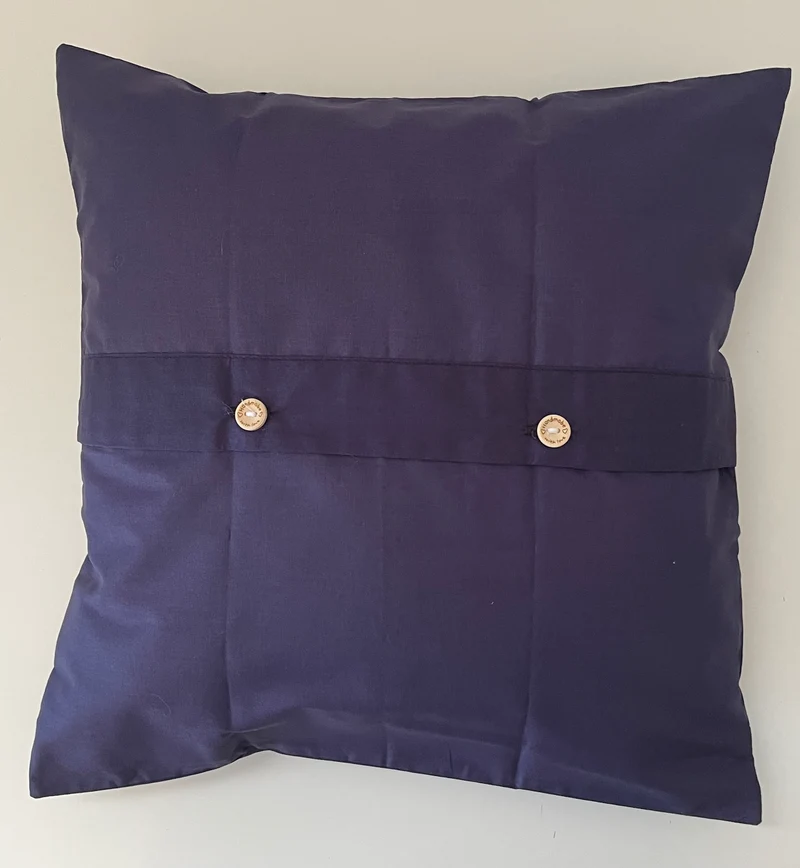 Landhausstil Kissenhülle, Kissenbezug, blau/weiß kariertes Dekokissen
