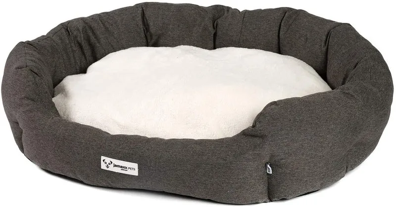 B-Ware: PDB2089, Hunde-Körbchen Bequem Weich, Wendekissen Waschbar Hundekorb Hundebett mit Komfort-Polsterung, S/M/L, grau beige braun...