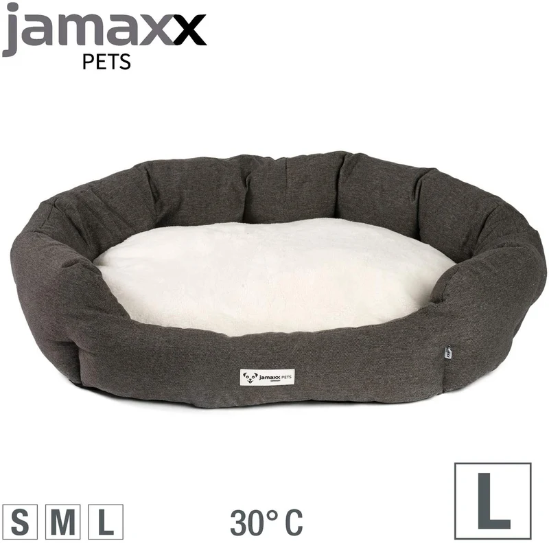 B-Ware: PDB2089, Hunde-Körbchen Bequem Weich, Wendekissen Waschbar Hundekorb Hundebett mit Komfort-Polsterung, S/M/L, grau beige braun...