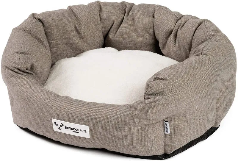 B-Ware: PDB2089, Hunde-Körbchen Bequem Weich, Wendekissen Waschbar Hundekorb Hundebett mit Komfort-Polsterung, S/M/L, grau beige braun...