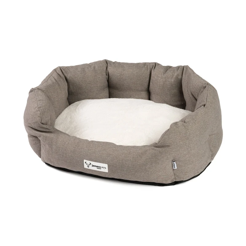 B-Ware: PDB2089, Hunde-Körbchen Bequem Weich, Wendekissen Waschbar Hundekorb Hundebett mit Komfort-Polsterung, S/M/L, grau beige braun...