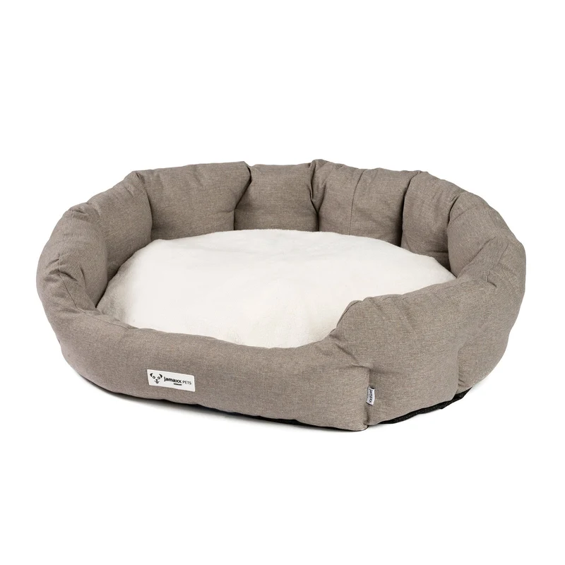 B-Ware: PDB2089, Hunde-Körbchen Bequem Weich, Wendekissen Waschbar Hundekorb Hundebett mit Komfort-Polsterung, S/M/L, grau beige braun...