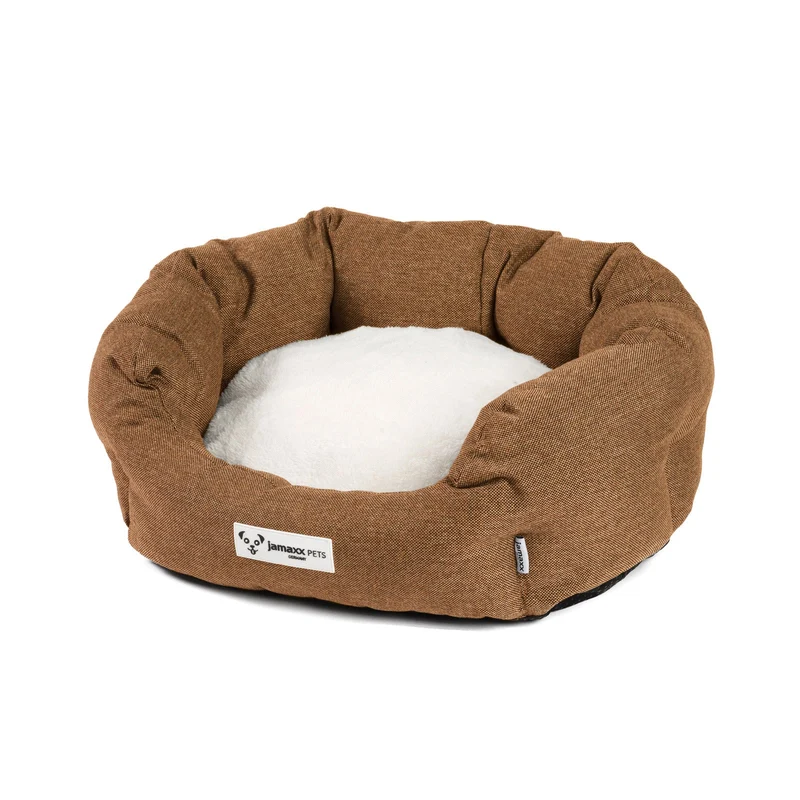 B-Ware: PDB2089, Hunde-Körbchen Bequem Weich, Wendekissen Waschbar Hundekorb Hundebett mit Komfort-Polsterung, S/M/L, grau beige braun...