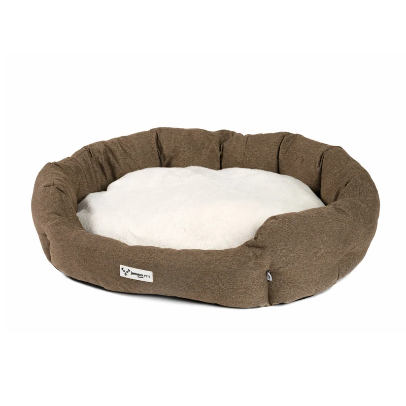 B-Ware: PDB2089, Hunde-Körbchen Bequem Weich, Wendekissen Waschbar Hundekorb Hundebett mit Komfort-Polsterung, S/M/L, grau beige braun...