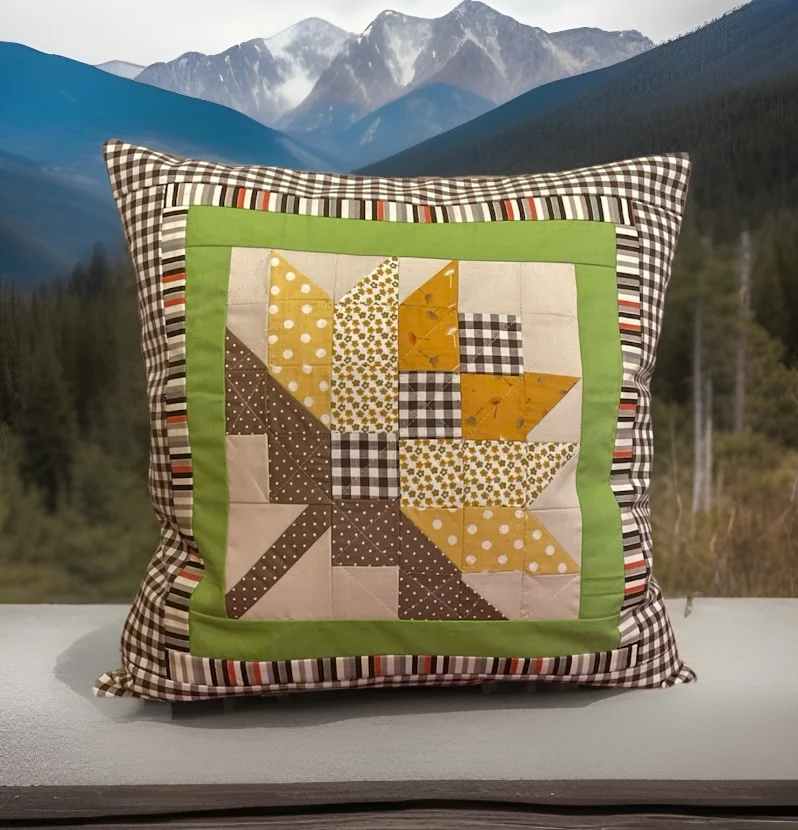 Patchwork Kissenhülle, Landhausstil Kissenbezug 40x40cm