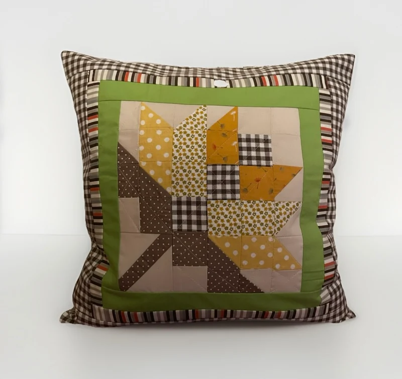 Patchwork Kissenhülle, Landhausstil Kissenbezug 40x40cm