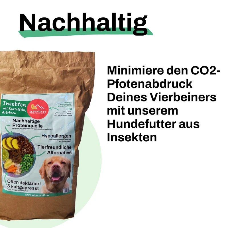 Insekten mit Kartoffeln & Erbsen - hypoallergenes Hundefutter