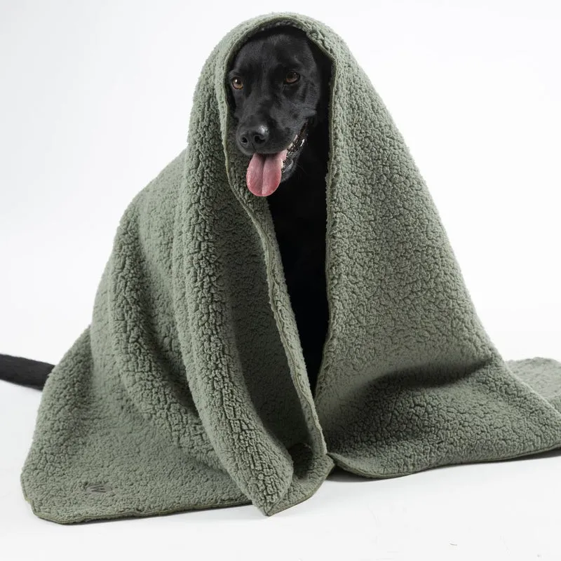 Hundedecke Teddy Soft Olive