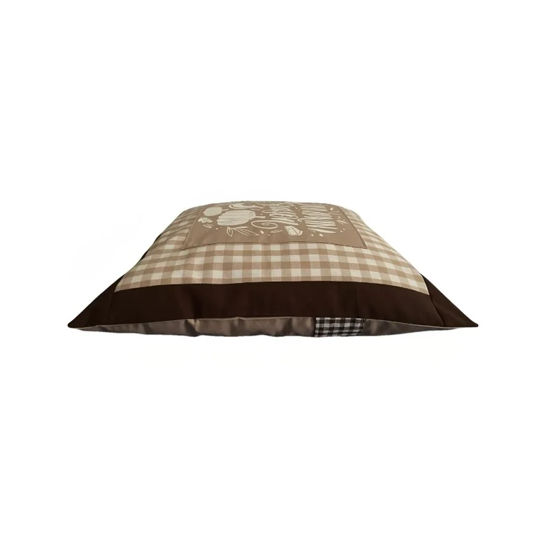 Landhausstil Kissenhülle, Kissenbezug, Dekokissen *Herbst* Braun/beige kariert