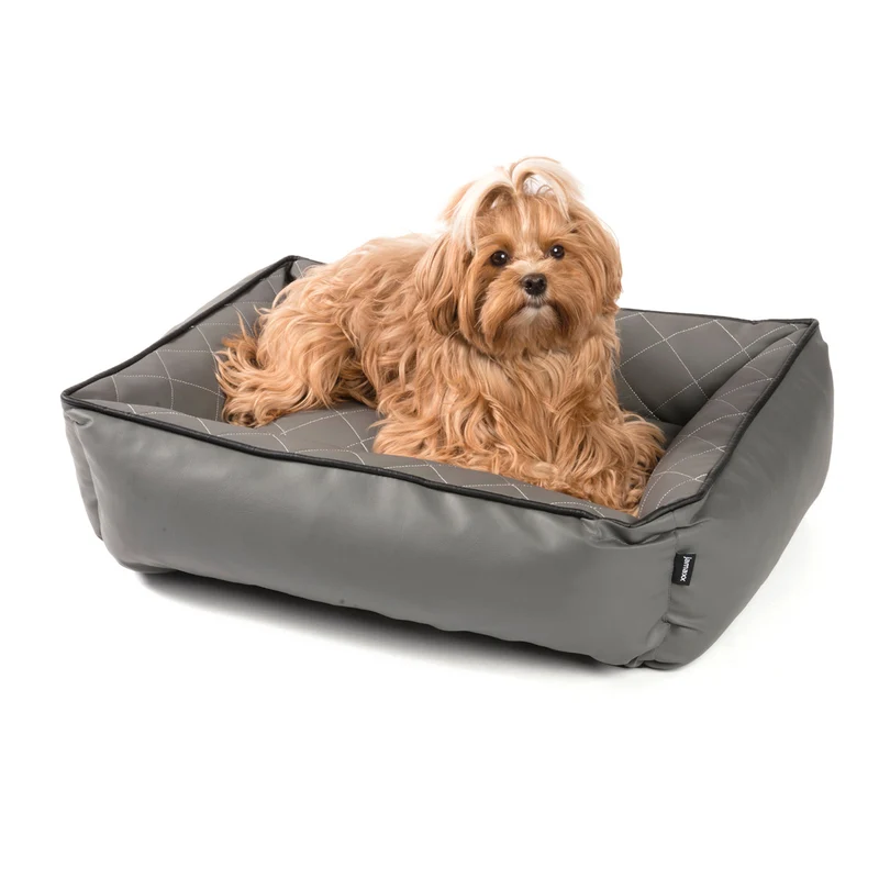 PDB2010 | Orthopädisches Hundebett, gestepptes Kunstleder, wasserabweisend, abwischbar