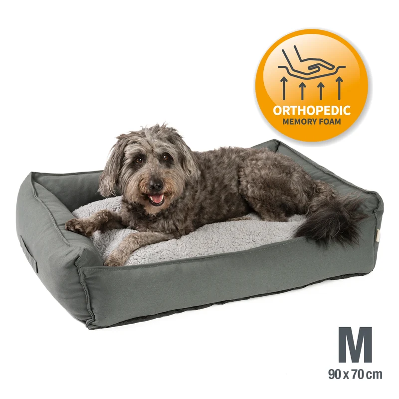 PDB2008 | Premium Hundebett / Hunde-Sofa, orthopädische Füllung, waschbar, S/M/L, 3 Farben