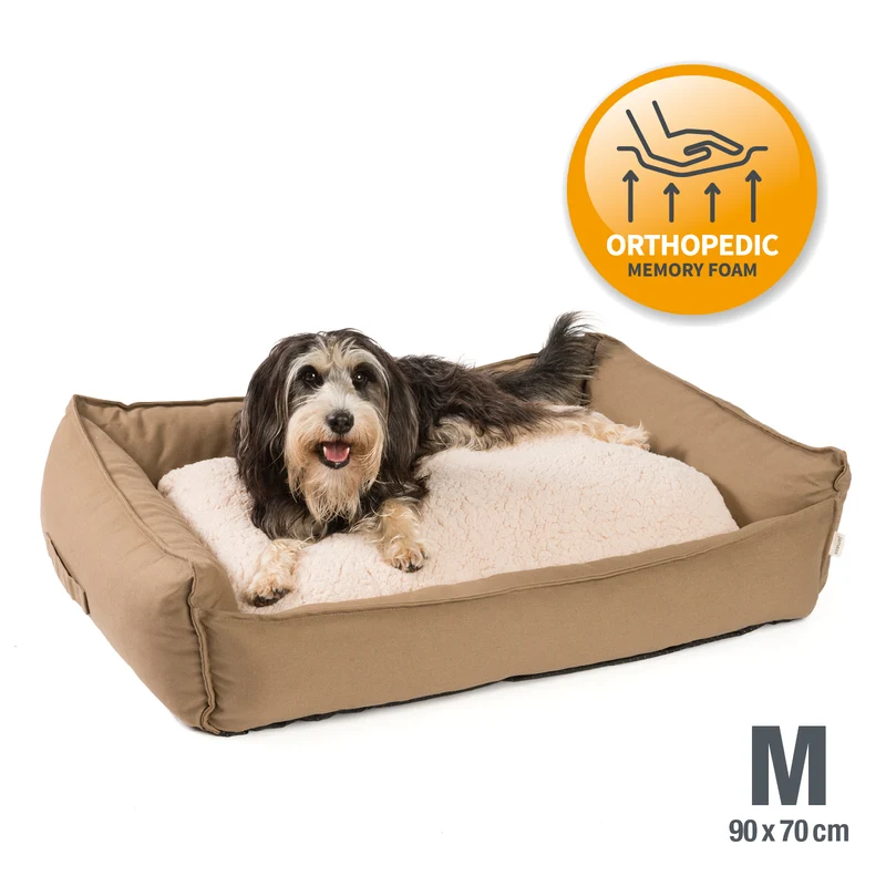 PDB2008 | Premium Hundebett / Hunde-Sofa, orthopädische Füllung, waschbar, S/M/L, 3 Farben