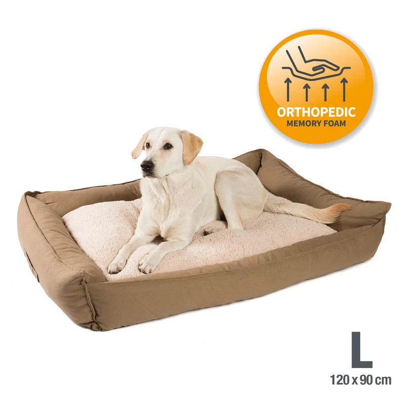 PDB2008 | Premium Hundebett / Hunde-Sofa, orthopädische Füllung, waschbar, S/M/L, 3 Farben