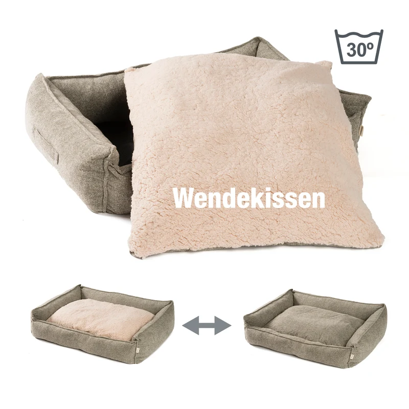PDB2004 | Premium Hundebett mit Wendekissen, waschbar, orthopädisch, 5 Farben
