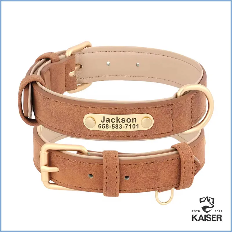 Personalisiertes Hundehalsband PU-Leder